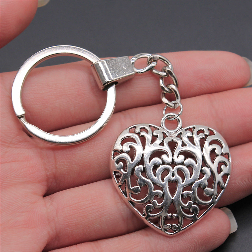 Tree Of Life Keychains Geometrical Alloy Key Ring Simple Fashion Gift Bag Charm Car Key Decoration Accessories