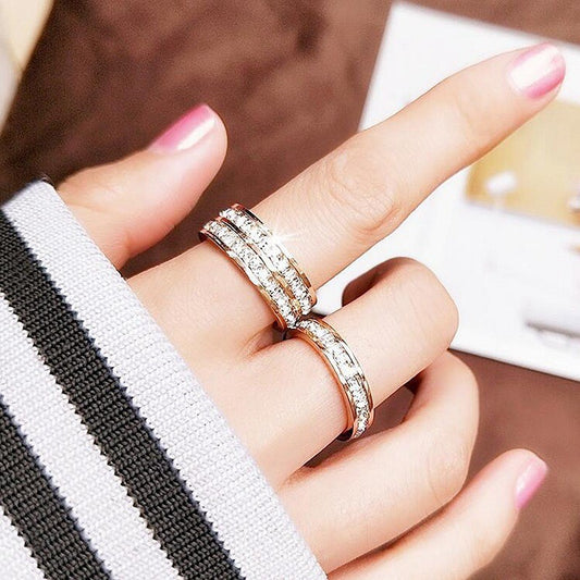 Unisex Stainless Steel Animal Zodiac Pearl Rings With Square Fully Diamond Starry Design Sizes 5 6 7 8 9 10 11