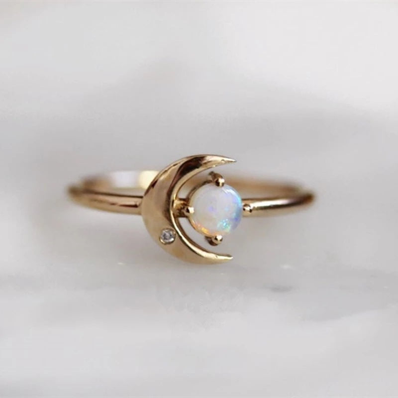 Geometric Alloy Ring with Artificial Gemstones Vintage Rose Gold Finish Fashion Jewelry for Women Elegant Accessory