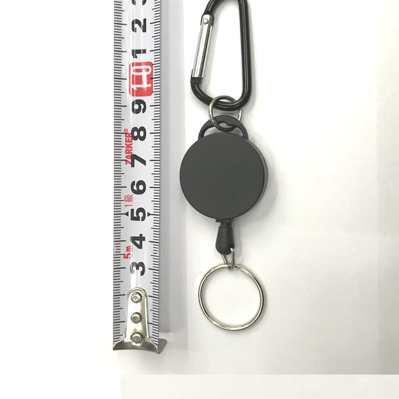 Retractable Key Ring 65cm Steel Wire Rope Heavy Duty Keychain Belt Clip Easy Pull Key Holder Everyday Use Quick Access