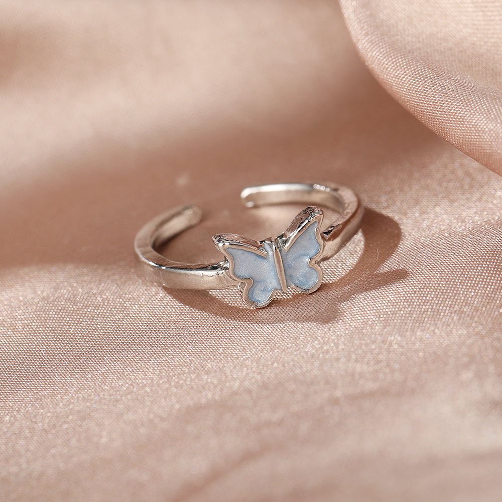 Couple Rings With Butterfly Love Moon Star Dolphin Designs Alloy Fashion Ring Set For Lovers For Couples Style