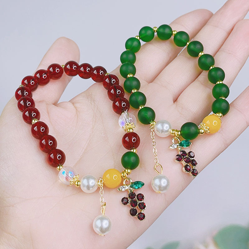 Women Glass Bracelet Elegant Fashion Accessory With Colorful Glaze Butterfly And Bear Design For Women Lovers