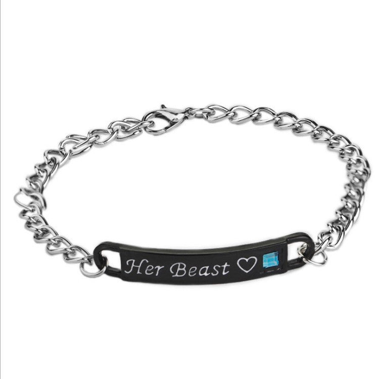 Couple Bracelets Matching Set Heart Alloy Jewelry For Him And Her Queen And King Crown Rose Gold Gift For Gold