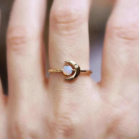 Geometric Alloy Ring with Artificial Gemstones Vintage Rose Gold Finish Fashion Jewelry for Women Elegant Accessory