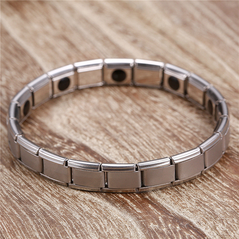 Womens Geometric Elastic Bracelet Stainless Steel Magnetic Closure Jewelry Gift For Opening Ceremony For Trade