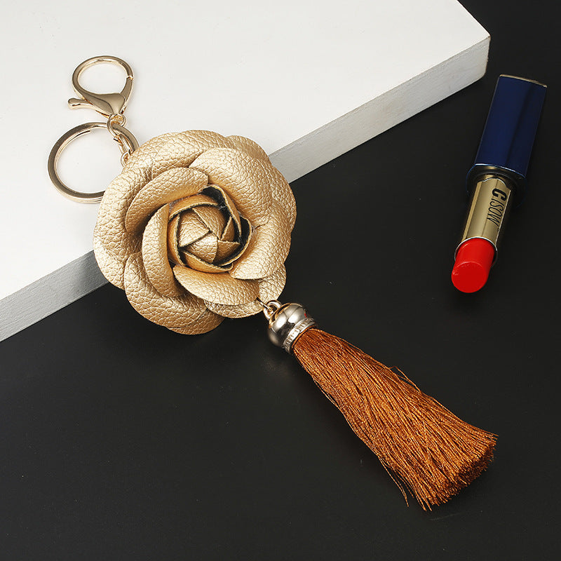 Leather Tassel Keychain for Phone Case and Luggage