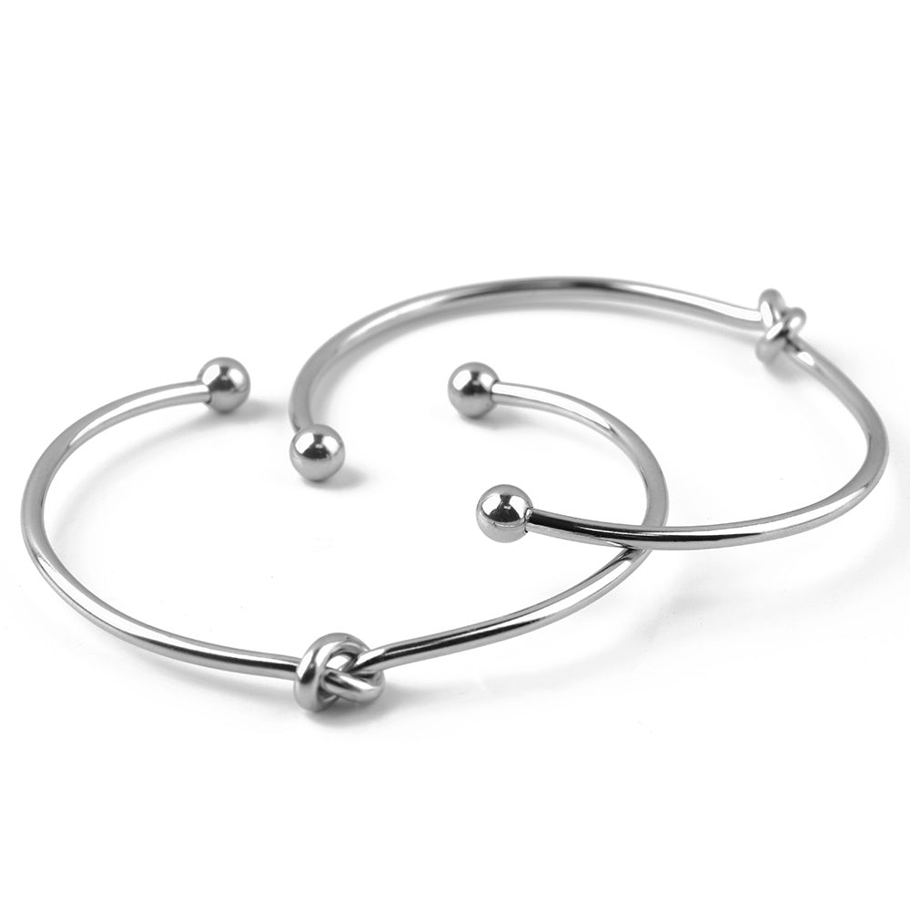 Unisex Stainless Steel Knotted Bracelet Single Line Design For Employee Benefits Fairs Weddings Birthdays Gift