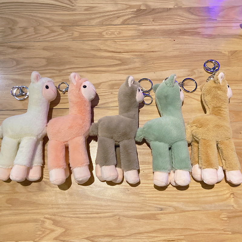 Plush Alpaca Keychain Cute Animal Handbag Pendant Soft Cuddly Toy Accessory Perfect Gift For Alpaca Lovers Now