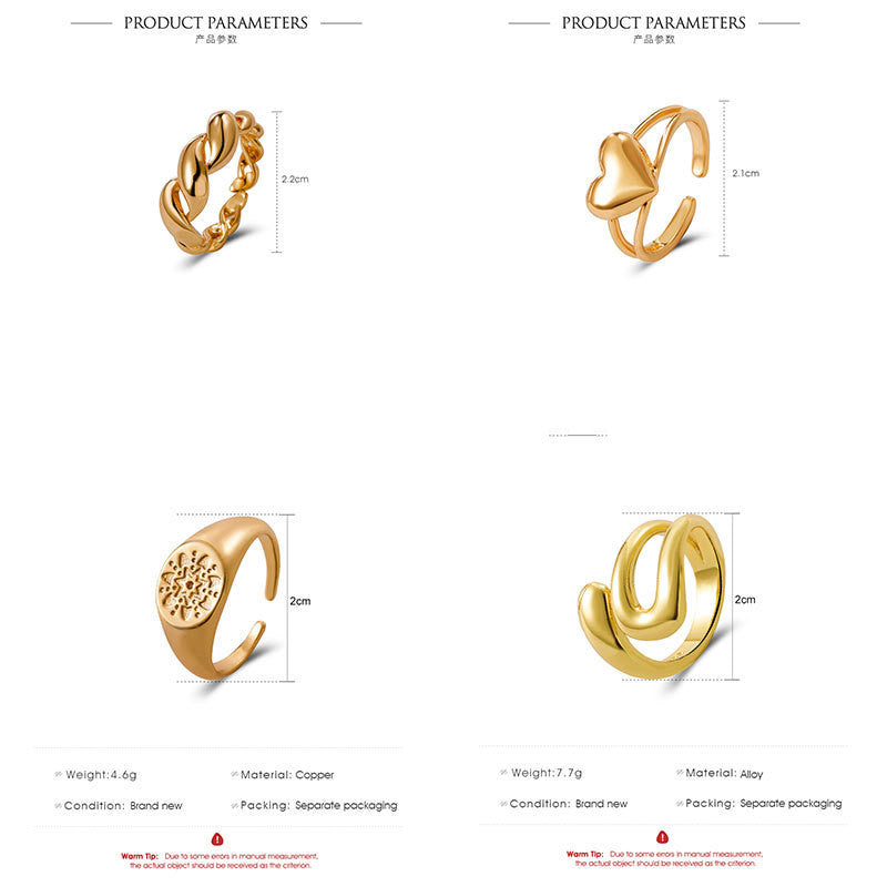 Womens Alloy Rings Retro Geometric Pearl Portrait Ring Love Rings Fashion Jewelry Unto Women Metal Rings Retro