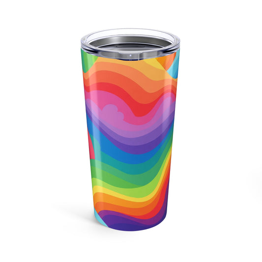 20oz Stainless Steel Tumbler With Double Wall Insulation Spill Resistant BPA Free Printed Design Durable Drinkware