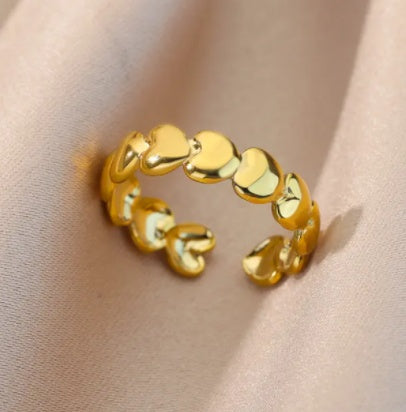 Geometric Copper Ring With Bee Design European American Fashion Statement Jewelry Fishbone Ring Golden Elegant