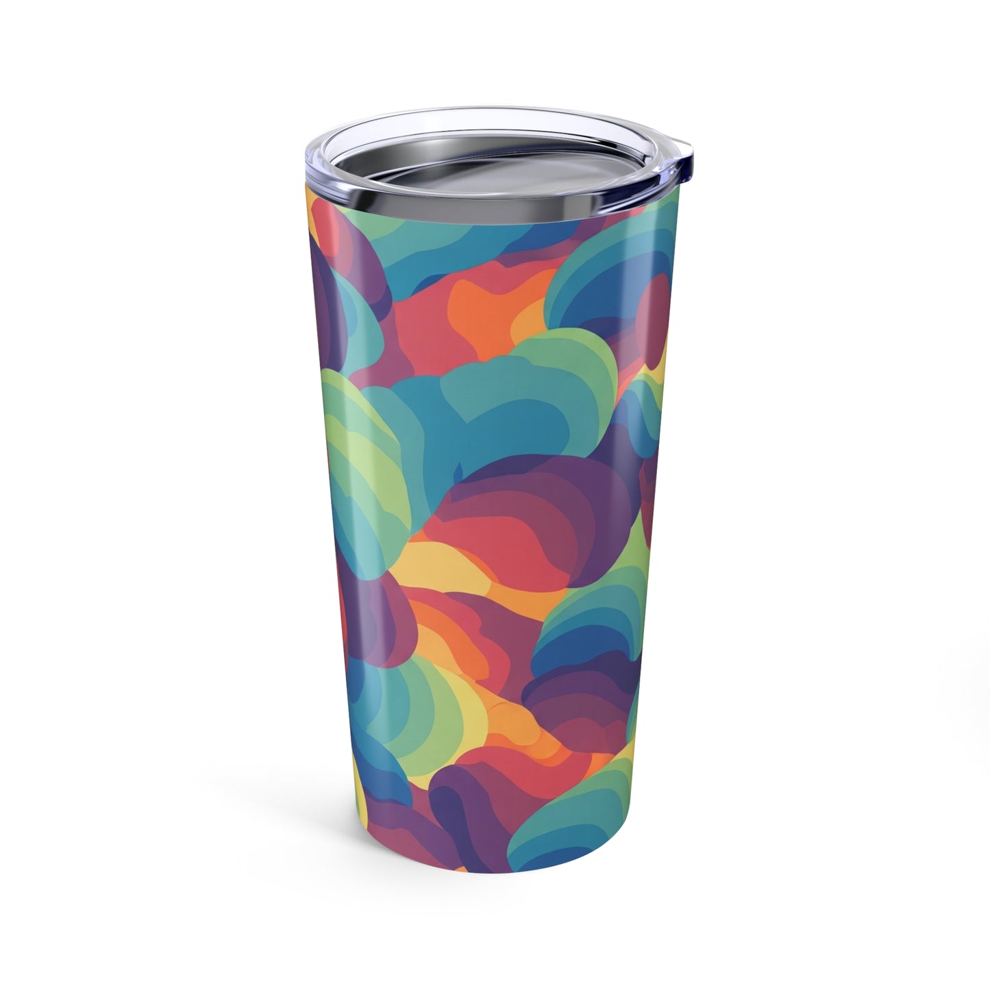 20 Oz Stainless Steel Tumbler With Printed Artwork Double Wall Vacuum Insulation Spill Resistant Hot Cold Beverages