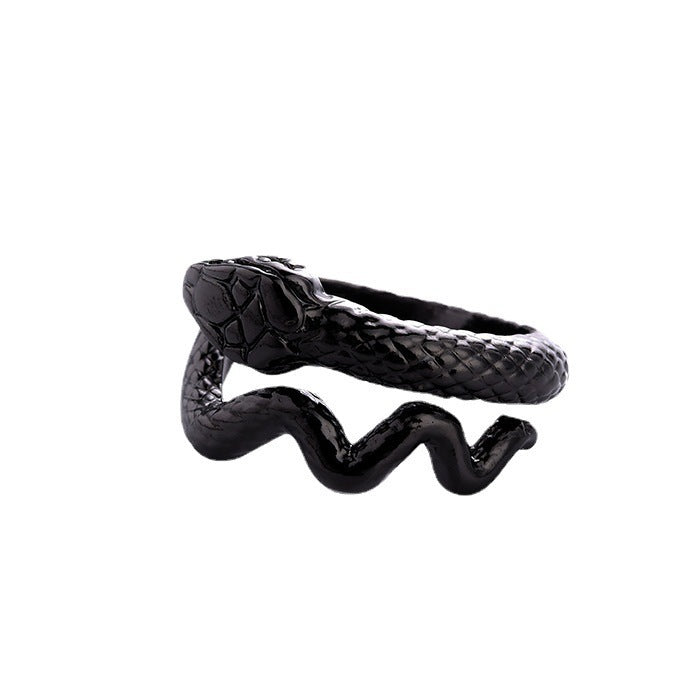Adjustable Snake Ring Unisex Zodiac Animal Design Retro Metal Ring Punk Style Ring For Men And Women Unisex Zodiac