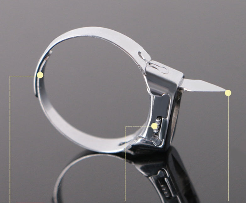 Stainless Steel Ring Simple Design Personal Protection Ring Fashionable Everyday Wear Festival Accessory Items