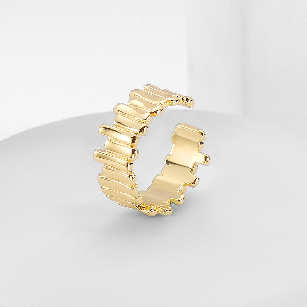 Simple Retro Knuckle Water Drop Geometry Diamond Ring Open Mouth Copper Geometric Animal Zodiac Electroplating Sweet