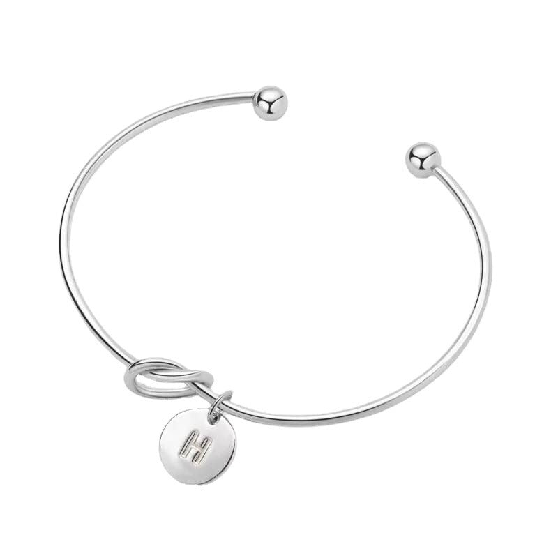 Womens Initials Bracelet Personalized Letter Bracelet Adjustable Metal Alphabet Jewelry European Styles Trendy