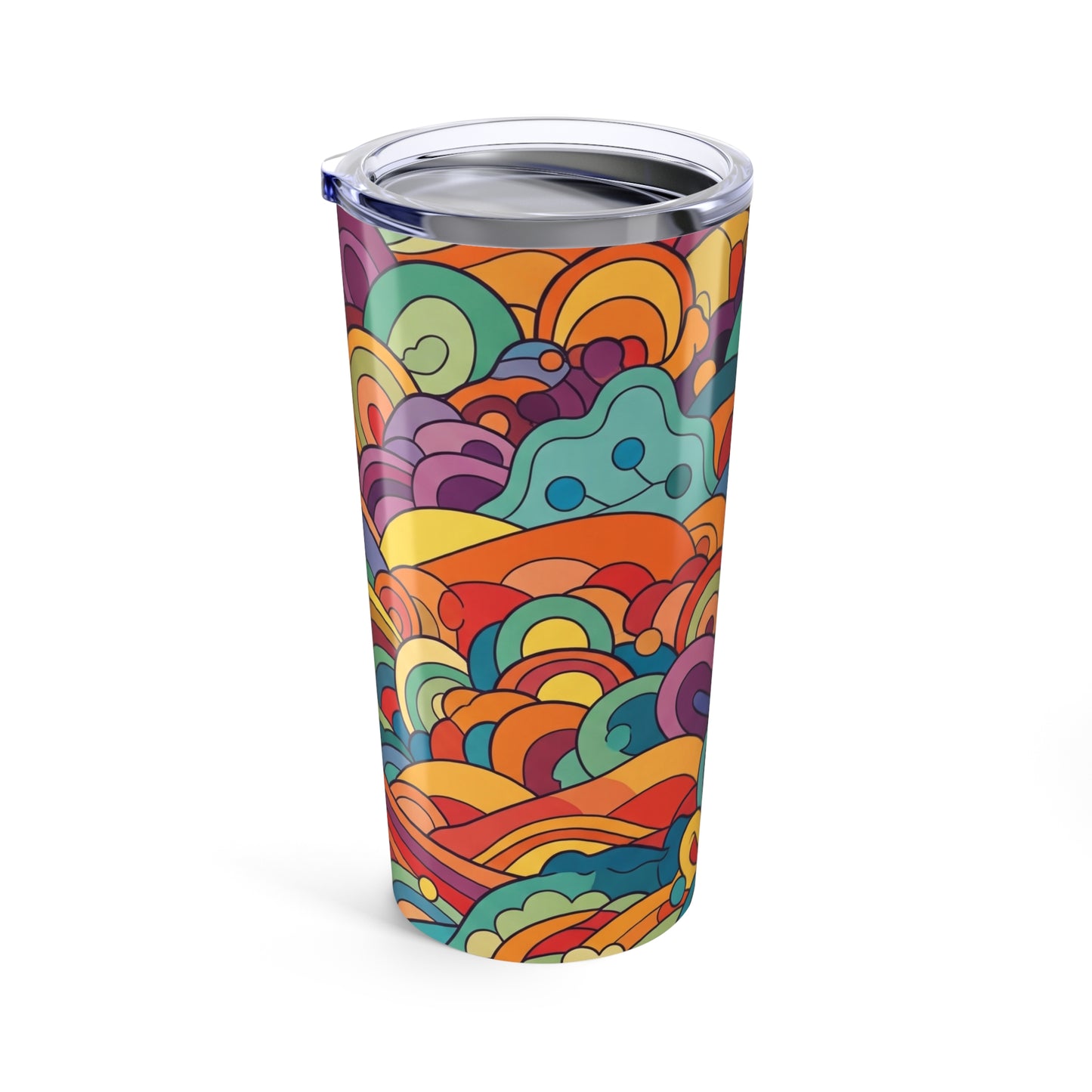 Insulated 20 Ounce Stainless Steel Double Wall Cup With Spill Resistant Construction Dishwasher Safe Printed Design