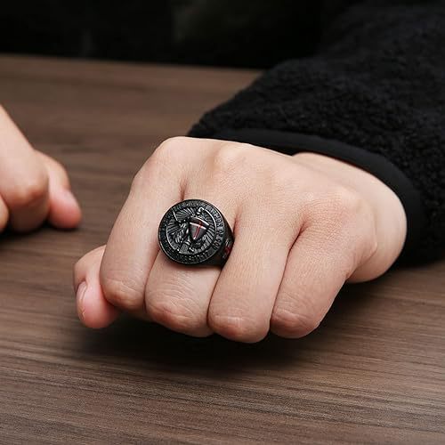 Templar Shield Cross Titanium Steel Ring Knight Style For Men Classic European Designs Bold Symbolic Accessory