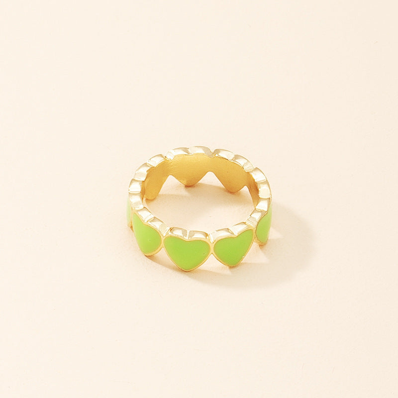 Heart Shaped Ring Alloy Electroplated Geometric Ethnic Retro Fashion Jewelry Gift For Her Design High Quality