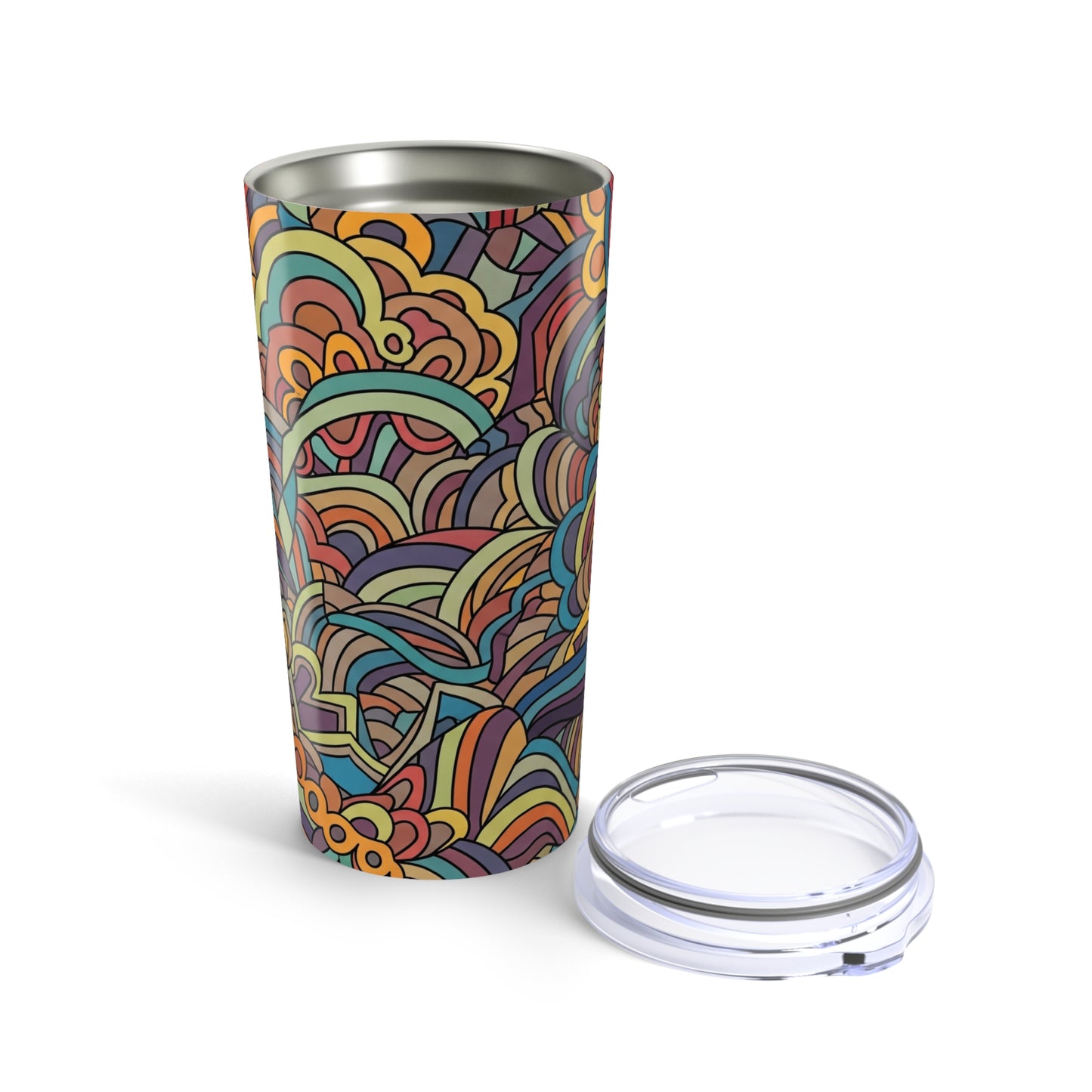 20oz Stainless Steel Tumbler With Unique Printed Art Double Wall Vacuum Insulated Spill Resistant BPA Free Hot Cold