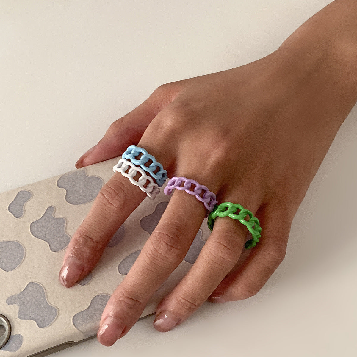 Macaron Dessert Ring Alloy Opening Adjustable Ring For Women Gift For Her Cute Fashion Accessory Jewelry Daily Wear