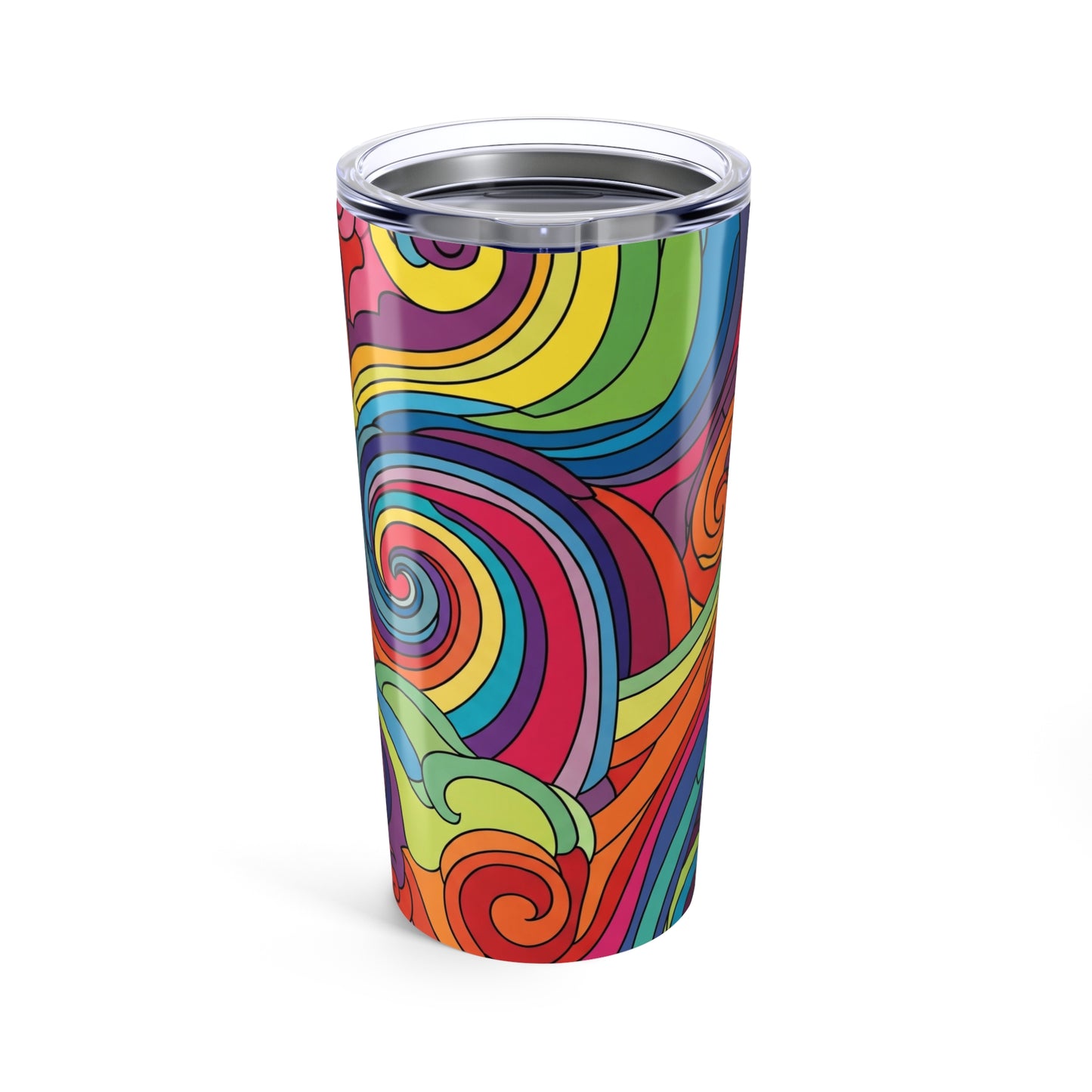20oz Stainless Steel Printed Tumbler Double Wall Vacuum Insulated Leak Proof Durable Thermal Travel Coffee Cup