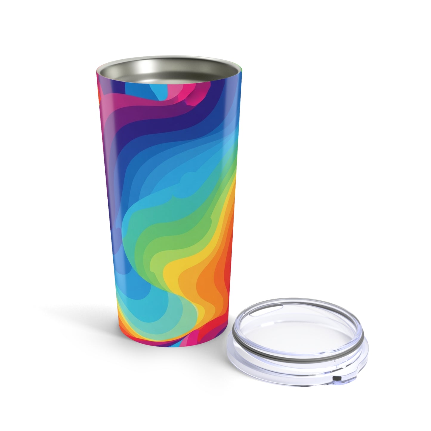 20 Oz Stainless Steel Tumbler With Double Wall Vacuum Insulation Leak Proof Printed Design For Hot And Cold