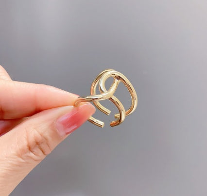 Women Silver Ring Electroplated Metal Simple Band Non Inlaid Design Gift for Her Jewelry Ideal Gift for Styles