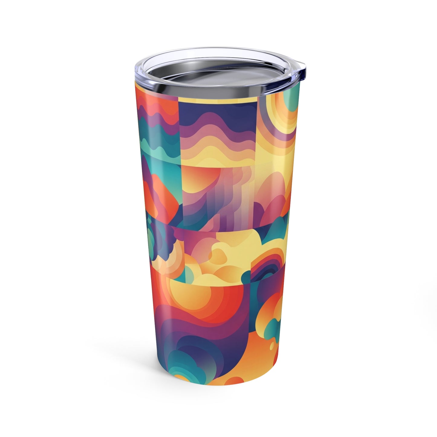 20oz Stainless Steel Travel Mug With Double Wall Insulation Leak Proof Printed Design And Durable Lid For Hot