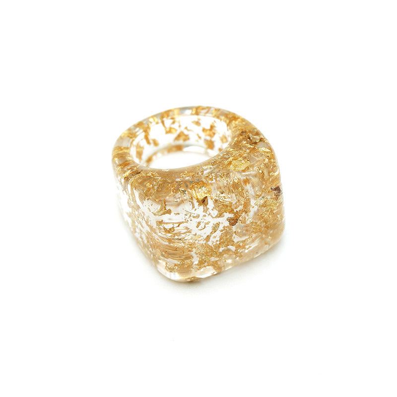 Geometric Statement Acrylic Fashion Unisex Ring Wide Band Design Ring For Women Men Everyday Wear Unique Women