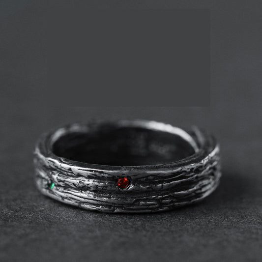 Vintage Copper Floral Ring With Thai Silver Electroplated Finish For Men And Women Fashion Accessory Style Icon