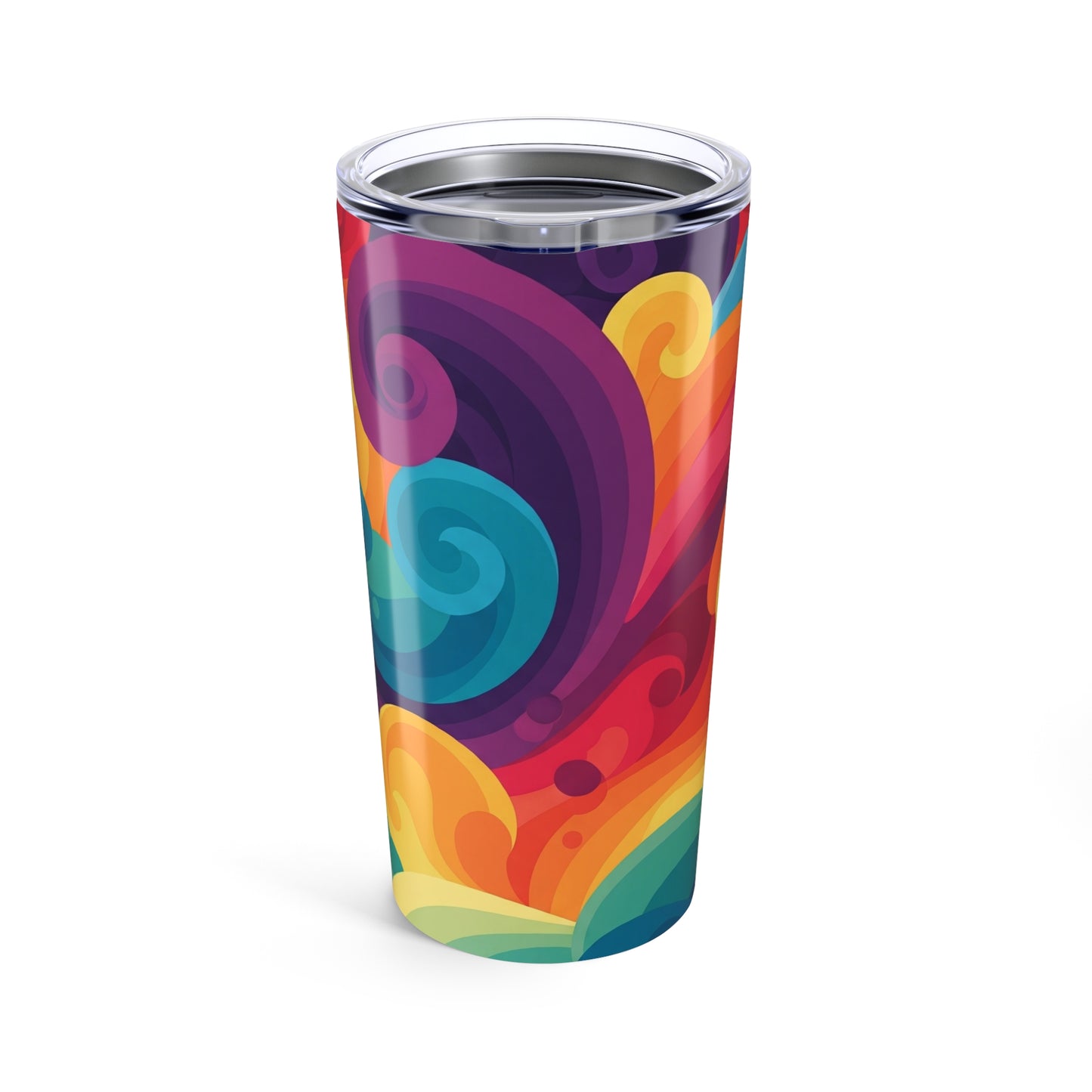 20oz Stainless Steel Insulated Tumbler With Double Wall Vacuum Design Leak Proof Lid And Printed Design Fits 20oz