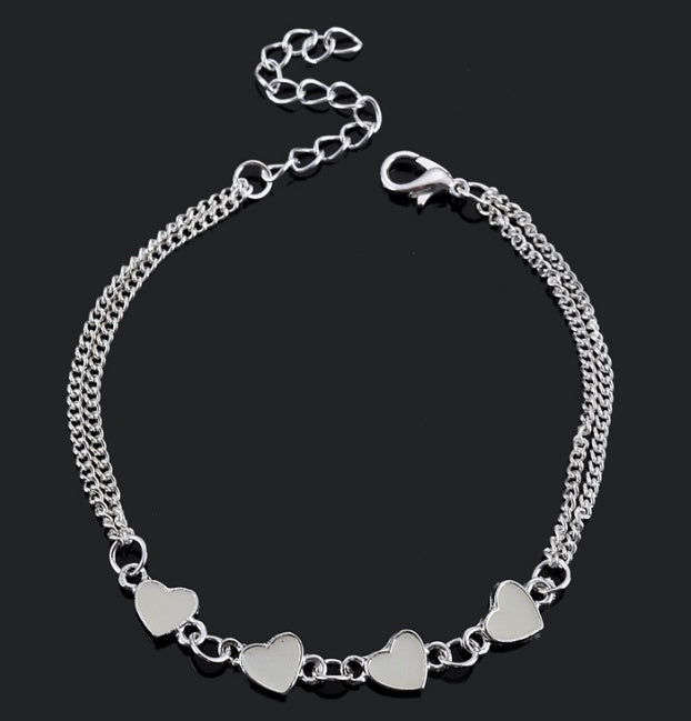 Glow Luminous Alloy Bracelet With Stars And Peach Blossoms For Women And Girls European And American Style Art