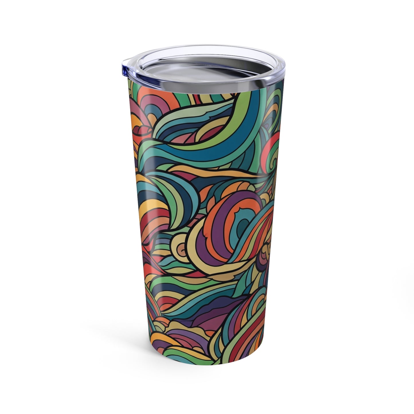 Printed 20 Oz Stainless Steel Travel Mug With Double Wall Vacuum Insulation Spill Resistant Dishwasher Safe Grip