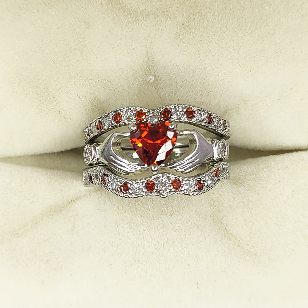 Holding a heart ring