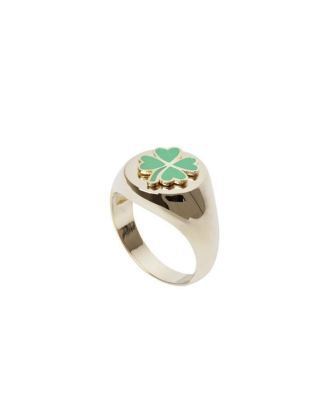 Unisex Enamel Daisy Ring Floral Design Brass Durable Fashion Jewelry Wear Special Occasions Giftable Accessory