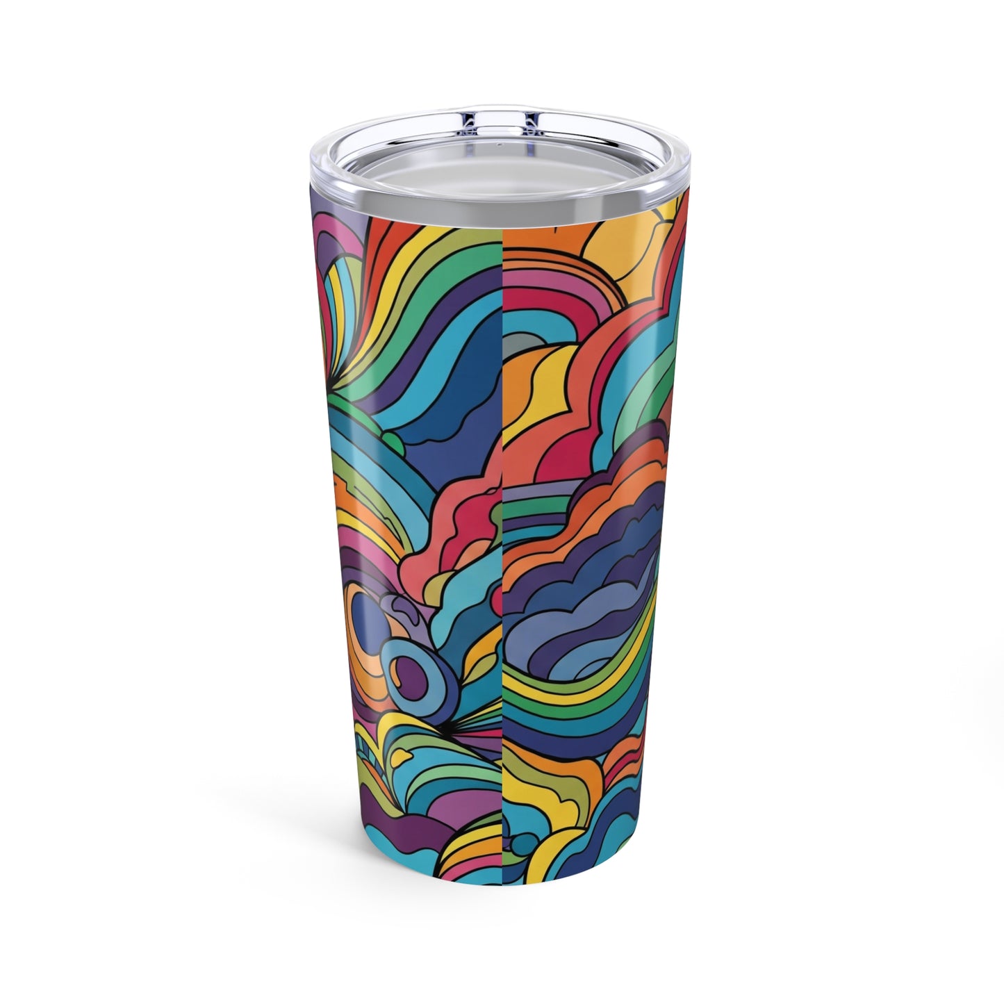 20oz Stainless Steel Printed Tumbler with Double Wall Vacuum Insulation Leak Proof BPA Free Mug for Hot and Cold