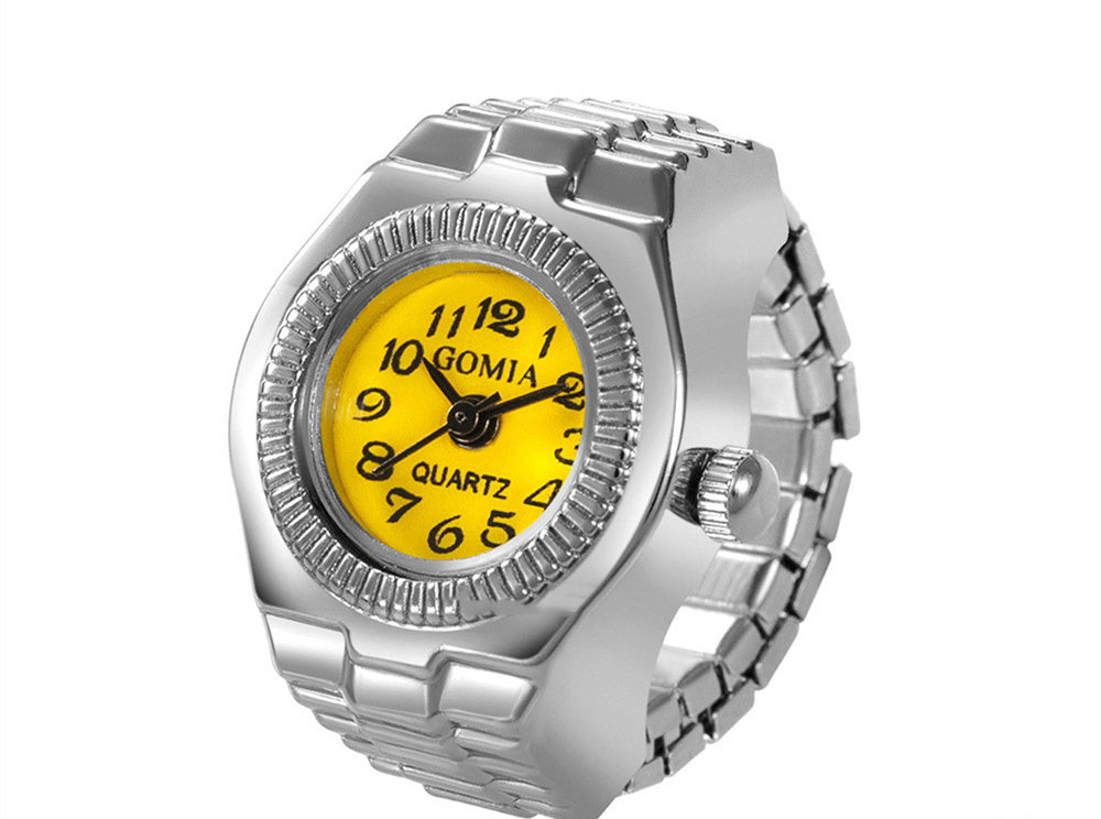 Peach Heart Retro Octagonal Ring Watch With Colorful Surfaces And Square Variants With White Yellow Red Purple