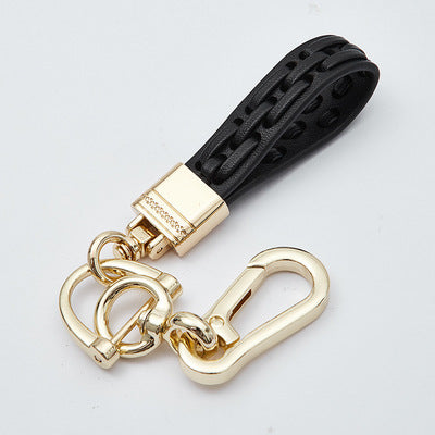Keychain Car Accessory Gift Microfiber Leather Zinc Alloy Carabiner With Horseshoe Buckle And Screwdriver Kits