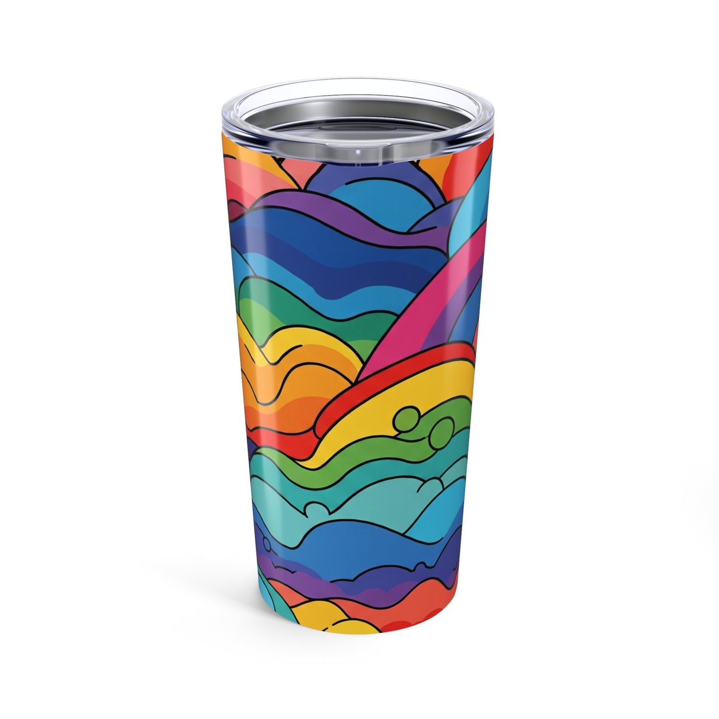 20oz Stainless Steel Tumbler With Design Double Wall Insulation Spill Resistant Travel Mug For Hot And Cold Drinks