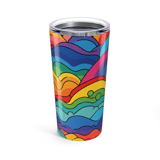 20oz Stainless Steel Tumbler With Design Double Wall Insulation Spill Resistant Travel Mug For Hot And Cold Drinks