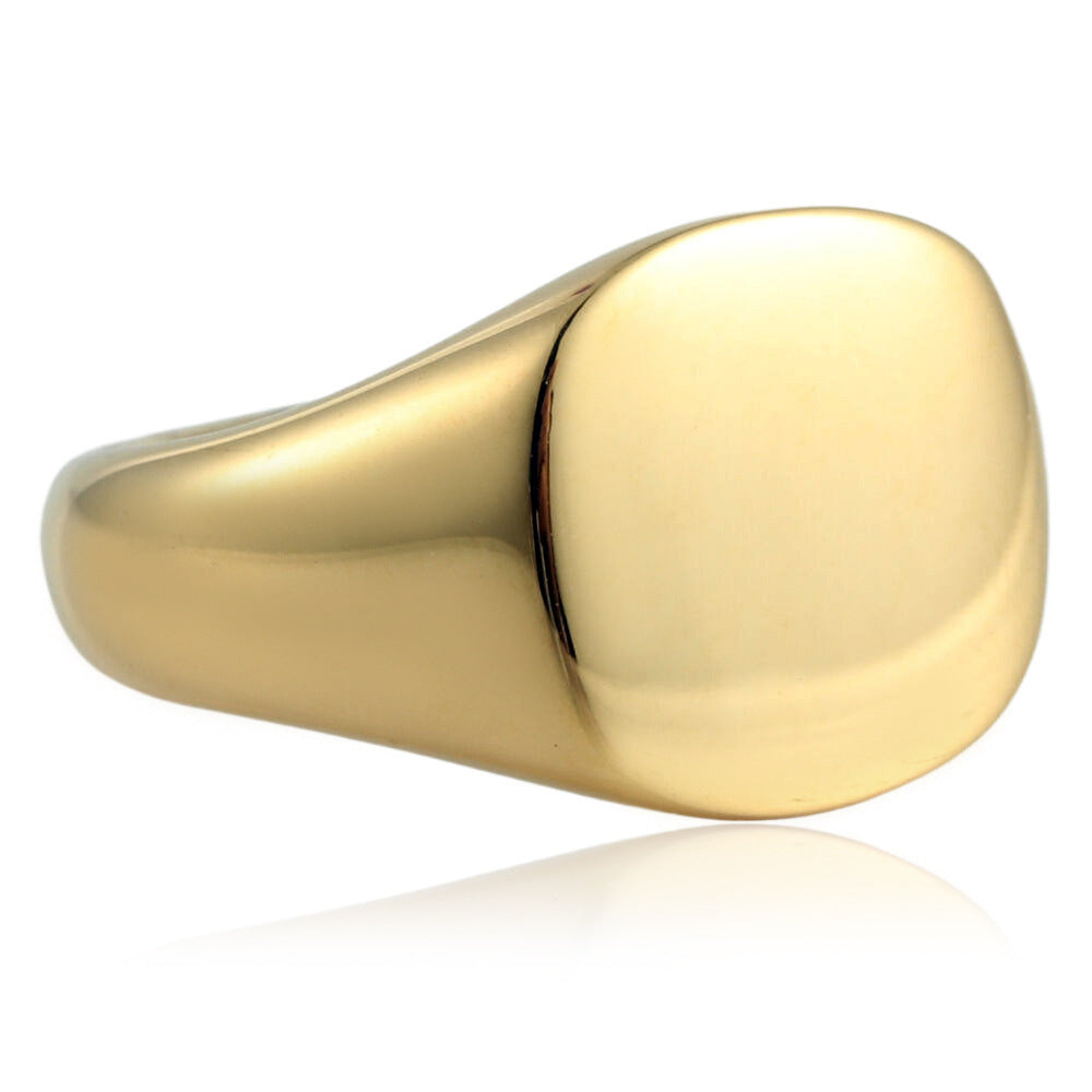 Unisex Titanium Steel Minimalist Geometric Seal Ring Polished Durable Fashion Jewelry For Men And Women Styles