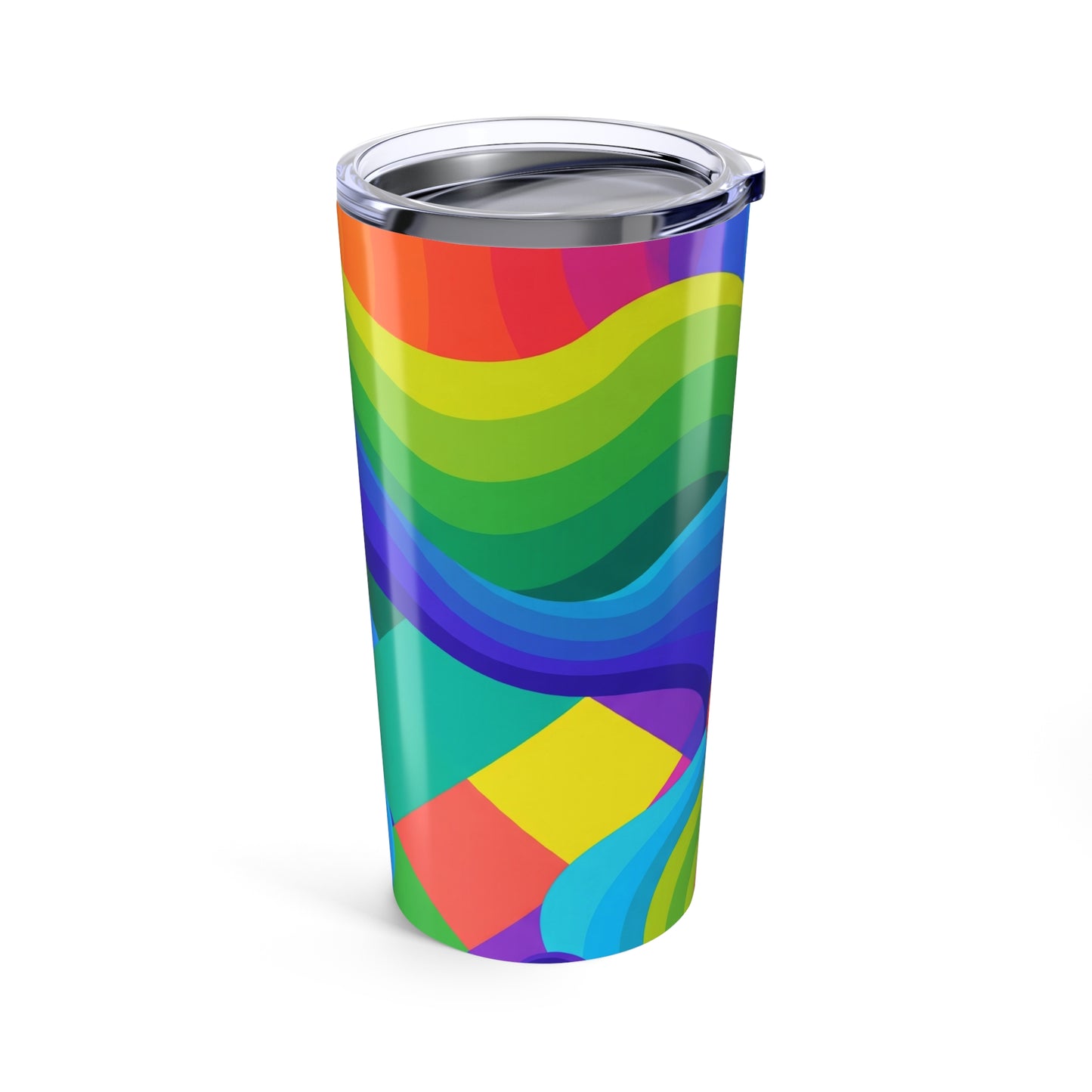 20 Ounce Steel Tumbler Printed Art Double Wall Insulation Spill Resistant Lid For Hot And Cold Beverages