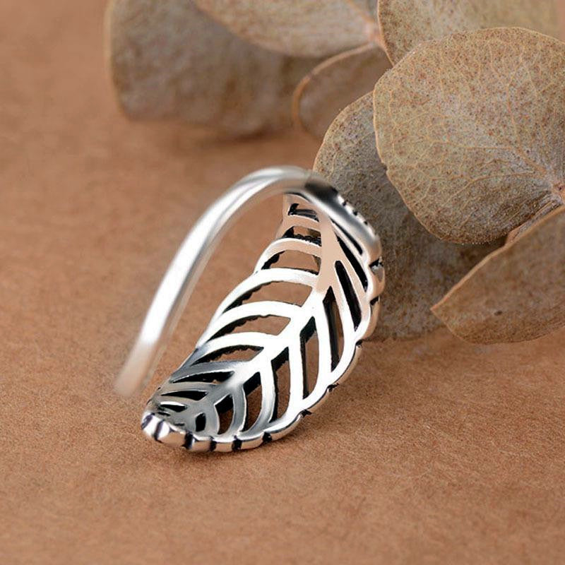Womens Copper Ring Adjustable Leaf Design Fashion Ring Individually Packed Gift For Her Elegant Jewelry Perfect Gift