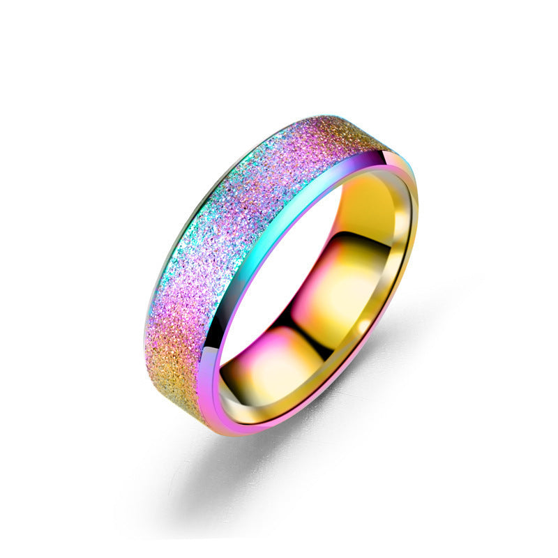 Womens Alloy Turnable Ring Sandblasted Finish Unique Design Everyday Wear Lightweight Ring Jewelry Gift Alloys
