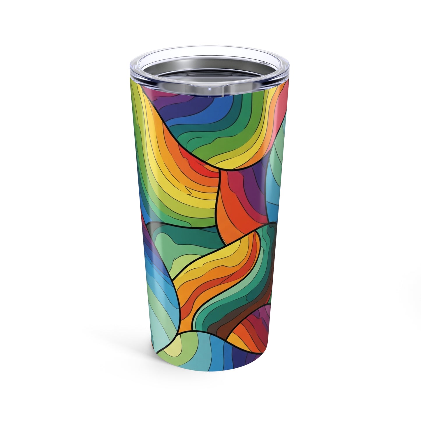 20 Oz Stainless Steel Travel Mug With Vibrant Printed Design Double Wall Vacuum Insulated Leak Proof Hot Cold