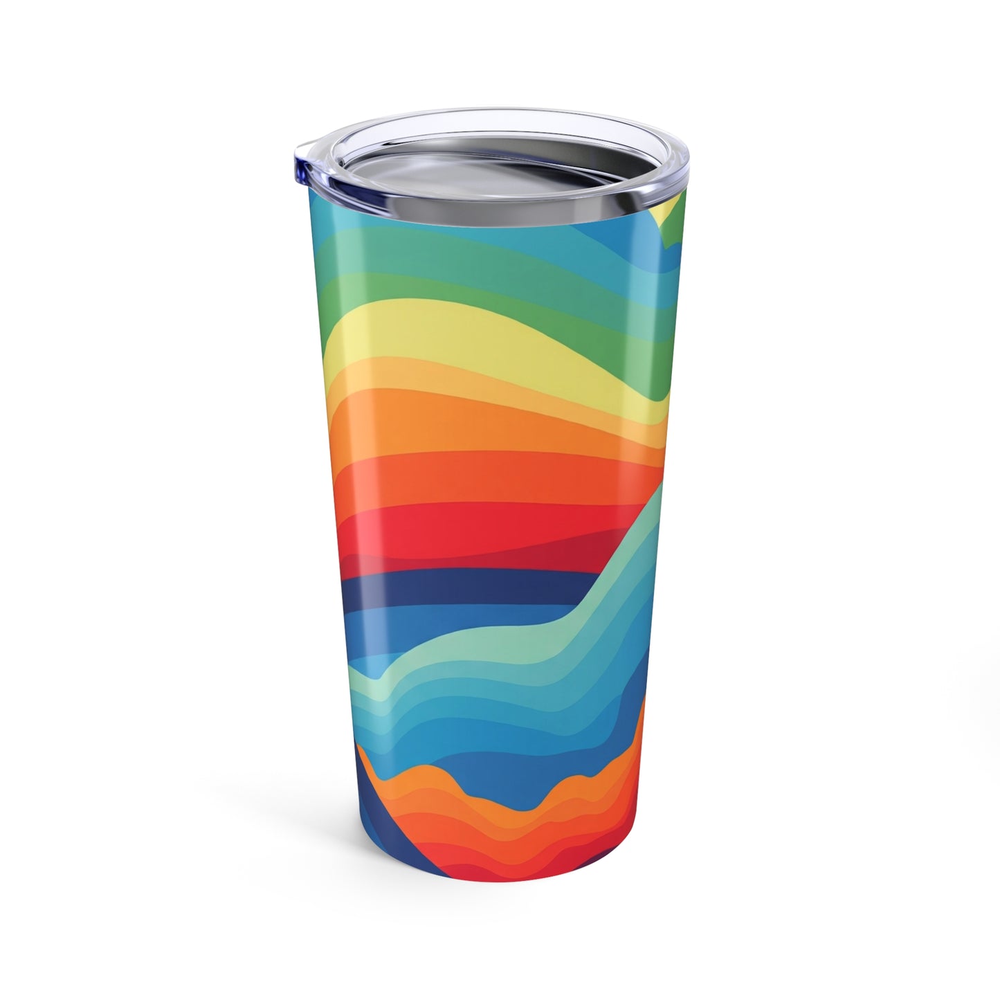 20 Oz Stainless Steel Coffee Cup With Double Wall Vacuum Insulation Spill Resistant Printed Design Thermal Travel