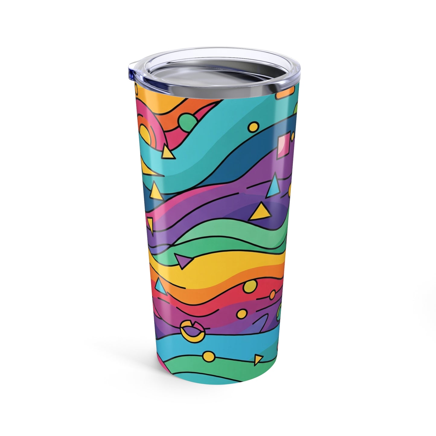 20oz Stainless Steel Tumbler With Double Wall Vacuum Insulation Printed Design Spill Resistant Mug For Hot Or Cold