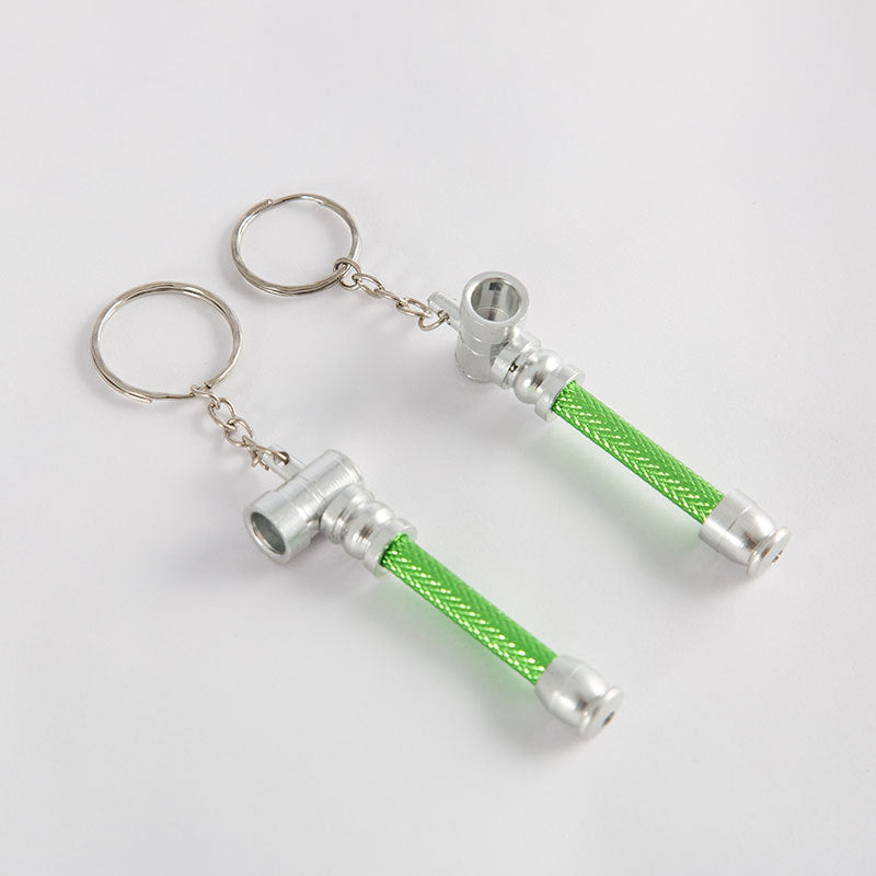 Aluminum Pipe Keychain Unisex Reusable Modern Design Purple