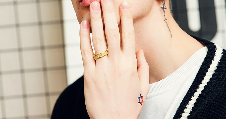 Womens Stainless Steel Frosted Ring 6MM Width 2MM Thickness Simple Elegant Durable Metal Ring Jewelry ForWomen